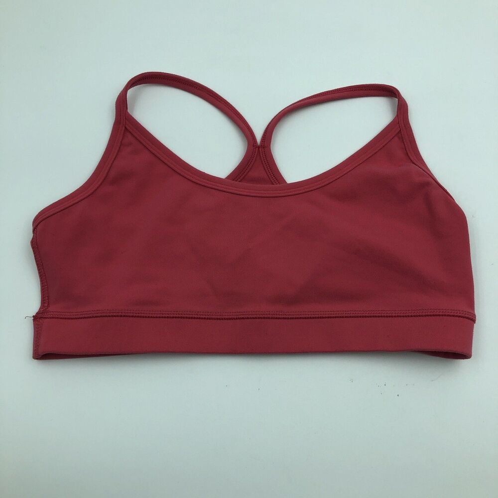 Lululemon Power Y Sports Bra Pink Yoga Gym Athletic Top Sz 4 26”